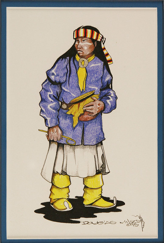 Apache man with kettle drum