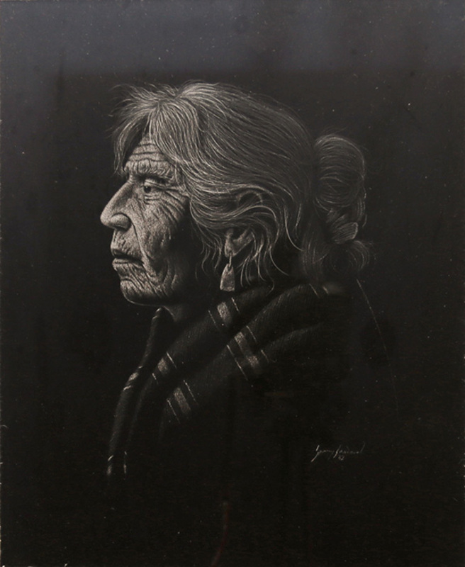 Profile of old Navajo man