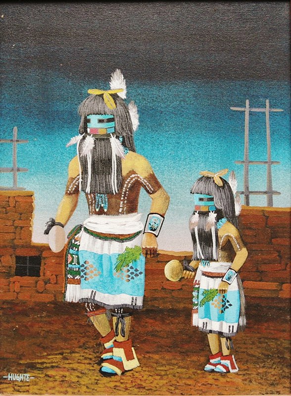 Man and boy Long-Hair Kachina dancers