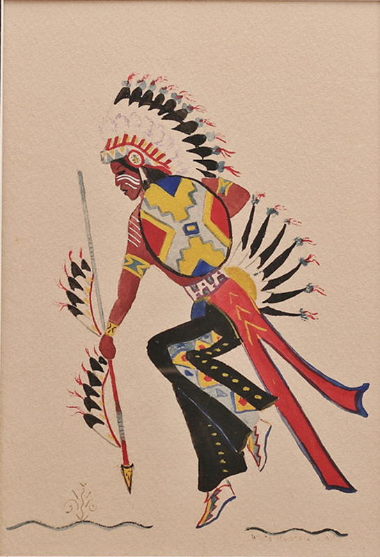 War dancer with spear