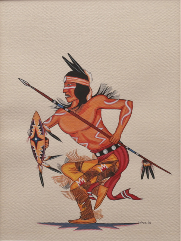 Apache warrior dancer facing left