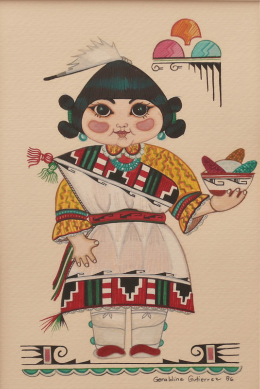 Pueblo girl with bowl