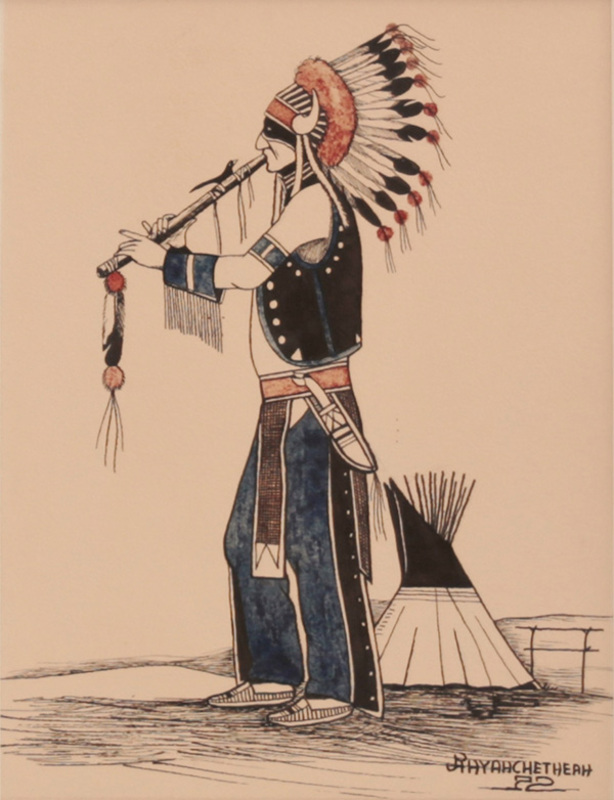 Kiowa flute player