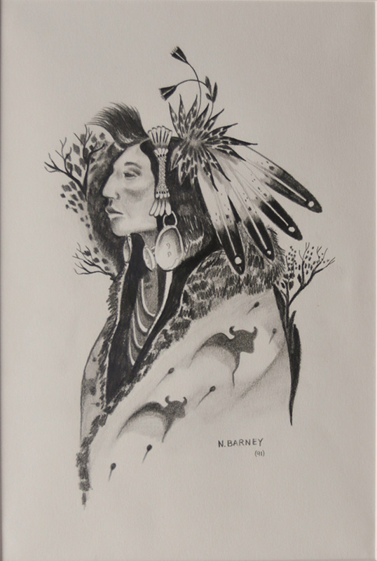 Profile of Shoshone warrior II