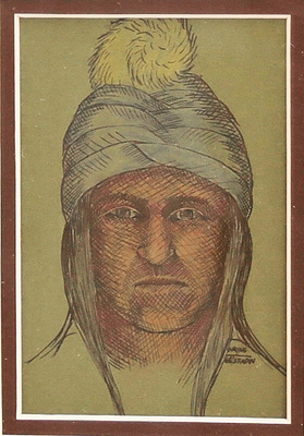 Portrait of Seminole man