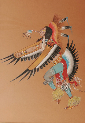 Eagle dancer with bone whistle