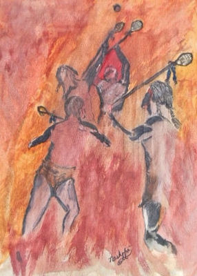 Playing the Choctaw game Kapocha